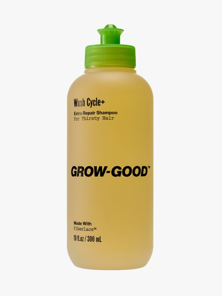Grow-Good Wash Cycle+ in branded bottle component on a light gray background
